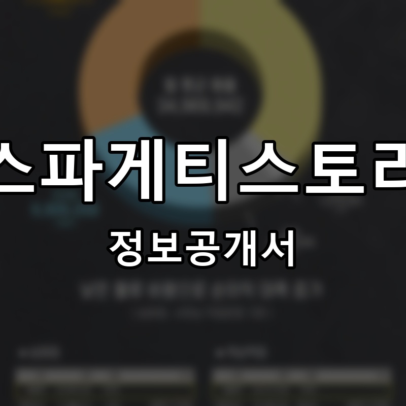 스파게티스토리 프랜차이즈 정보공개서