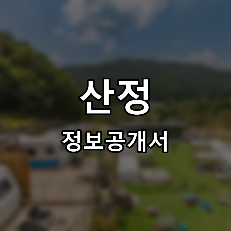 산정 프랜차이즈 정보공개서