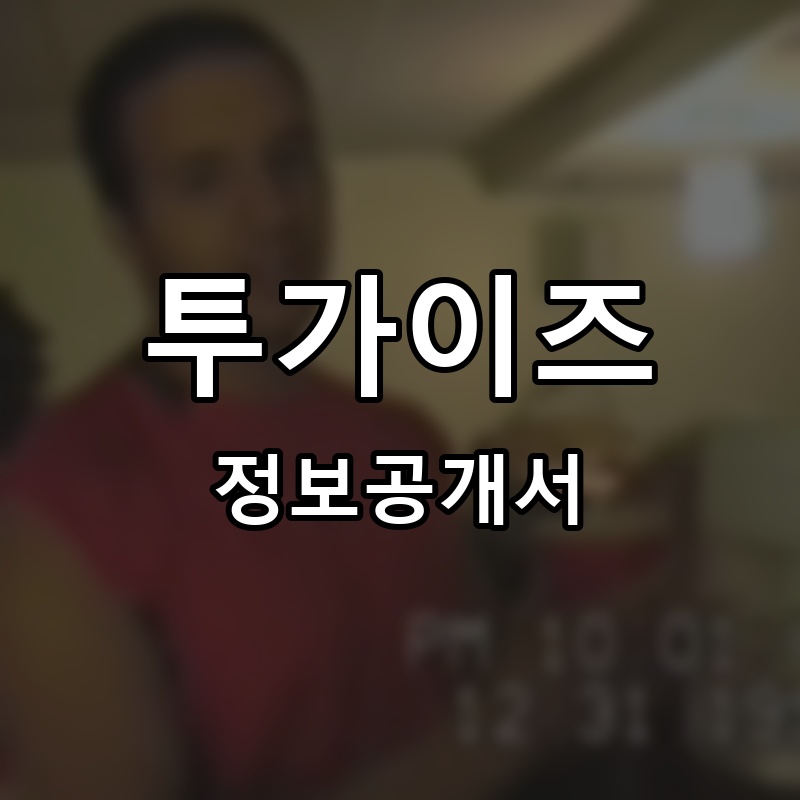투가이즈(TWO GUYS) 프랜차이즈 정보공개서