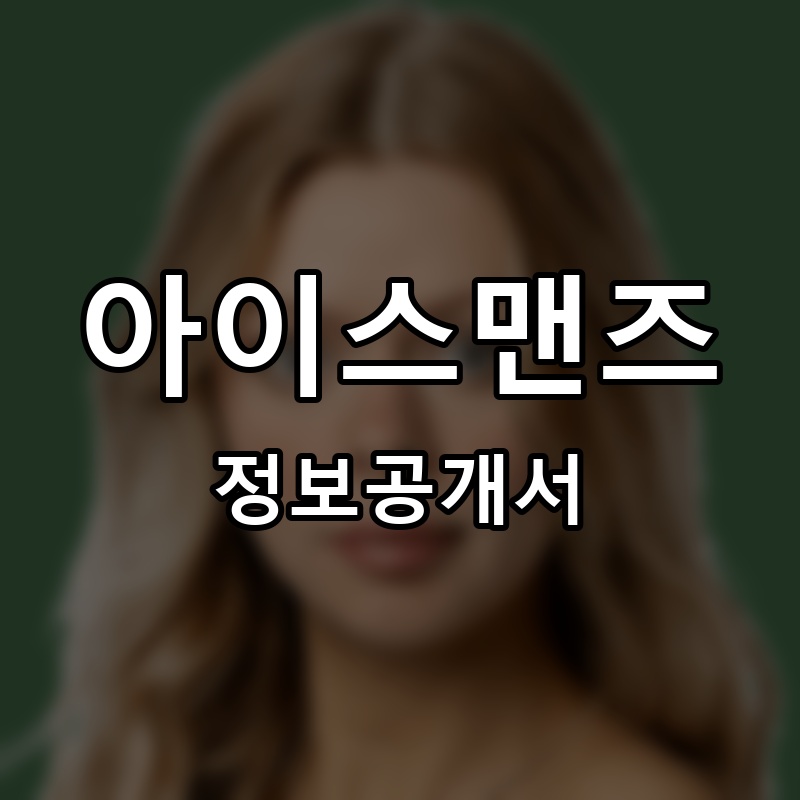 아이스맨즈(ICE MAN'S) 프랜차이즈 정보공개서