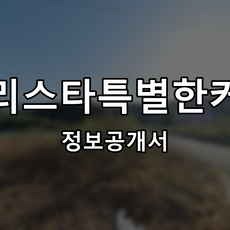 토리스타특별한커피 프랜차이즈 정보공개서