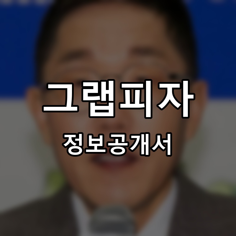 그랩피자 프랜차이즈 정보공개서