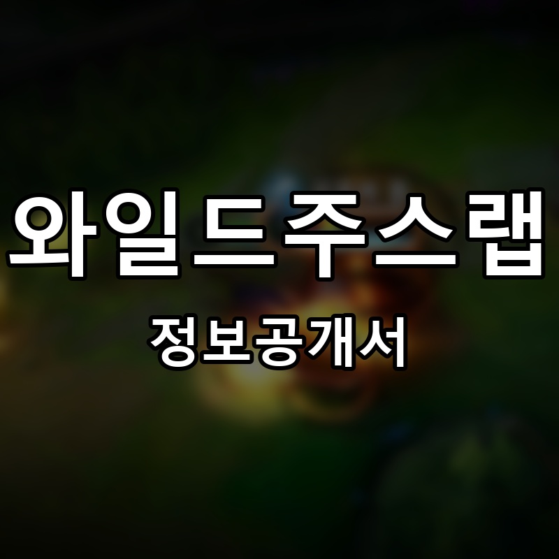 와일드주스랩 프랜차이즈 정보공개서