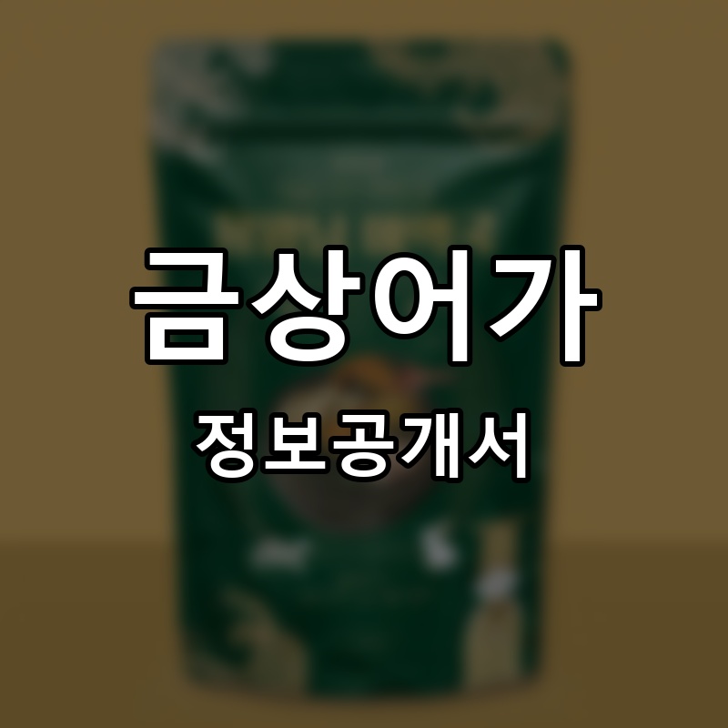금상어가 프랜차이즈 정보공개서