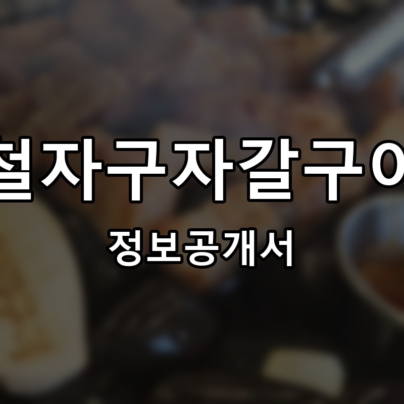 철자구자갈구이 프랜차이즈 정보공개서