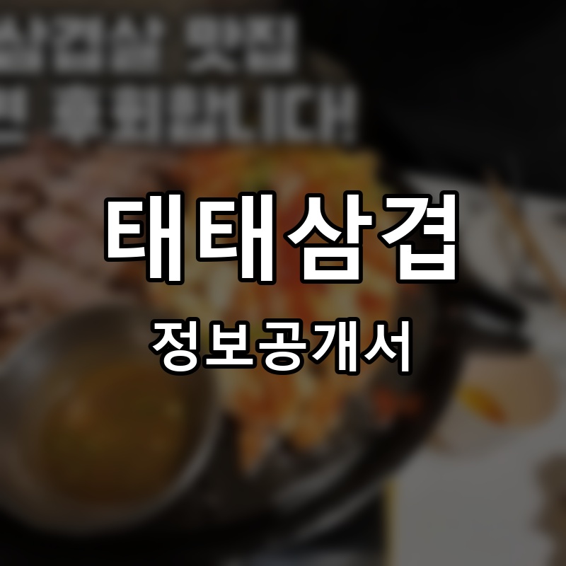 태태삼겹 프랜차이즈 정보공개서