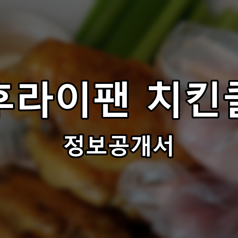 더후라이팬 치킨클럽 프랜차이즈 정보공개서
