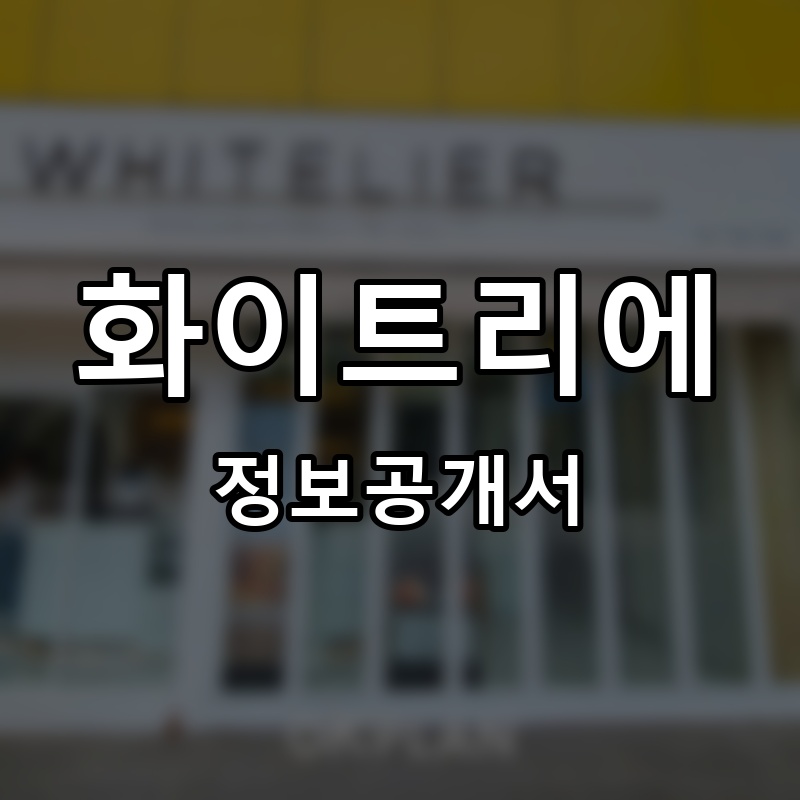 화이트리에 프랜차이즈 정보공개서