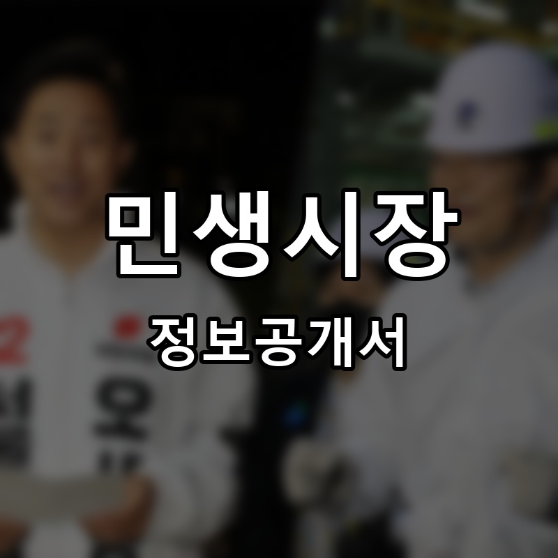 민생시장 프랜차이즈 정보공개서