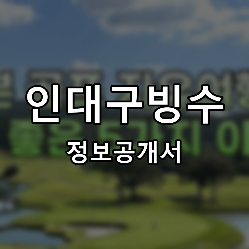 인대구빙수 프랜차이즈 정보공개서