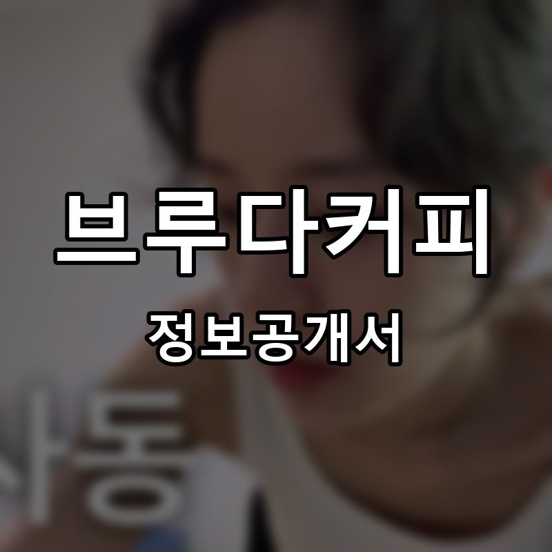 브루다커피 프랜차이즈 정보공개서