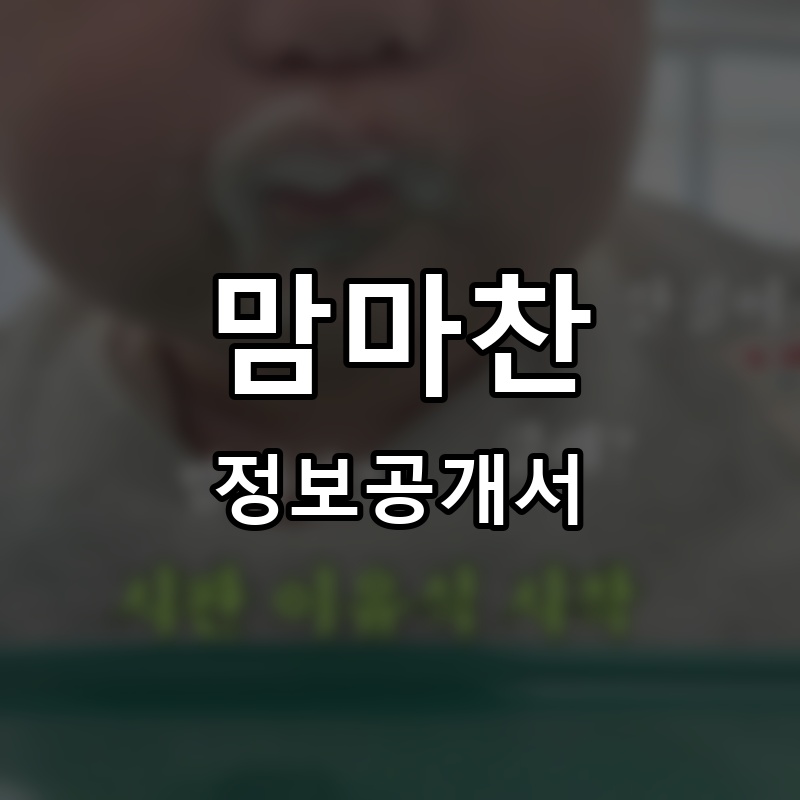 맘마찬 프랜차이즈 정보공개서