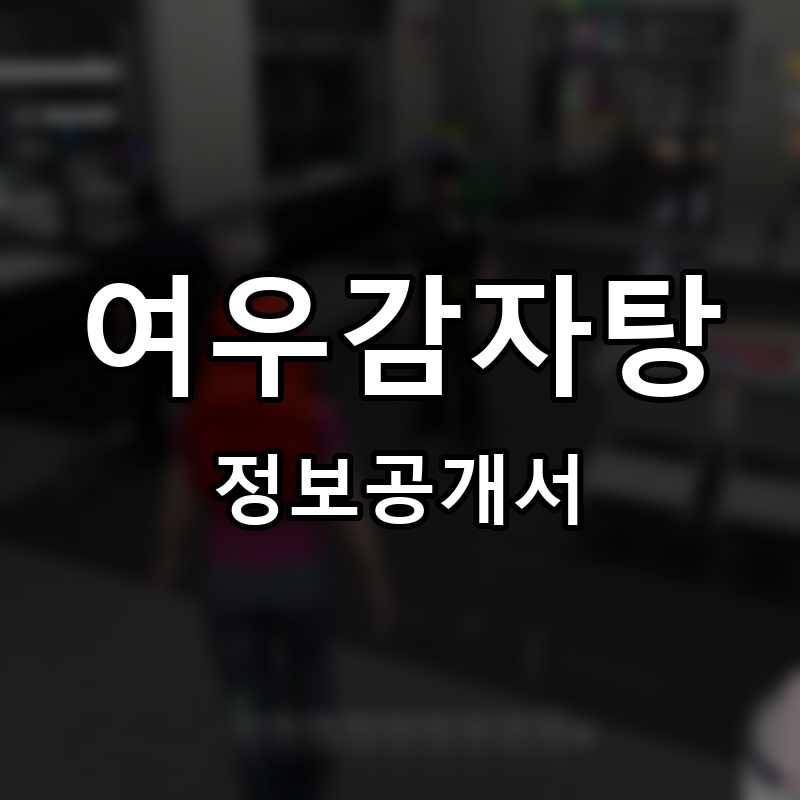 여우감자탕 프랜차이즈 정보공개서