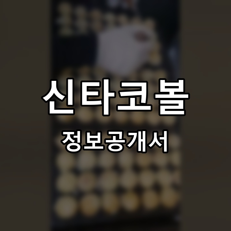 신타코볼 프랜차이즈 정보공개서