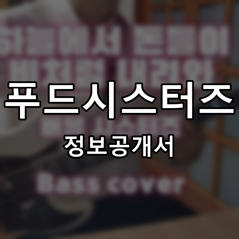 푸드시스터즈 프랜차이즈 정보공개서