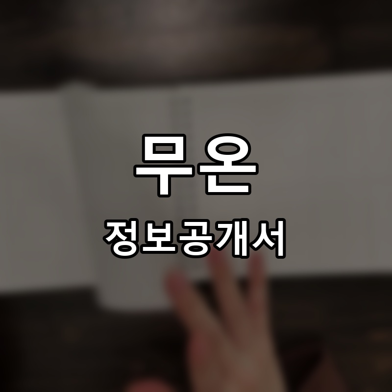 무온 프랜차이즈 정보공개서