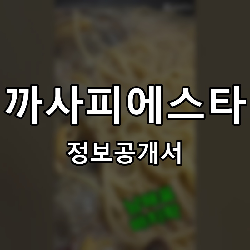 까사피에스타 프랜차이즈 정보공개서