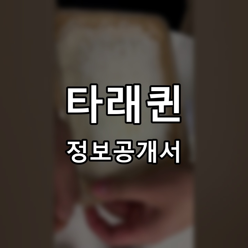 타래퀸 프랜차이즈 정보공개서