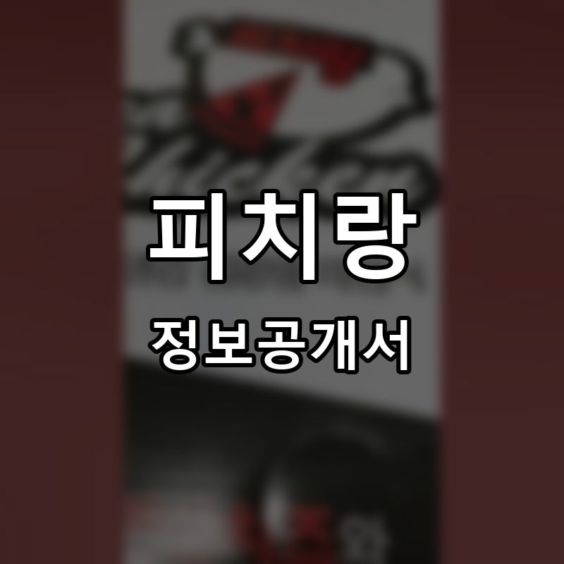 피치랑 프랜차이즈 정보공개서