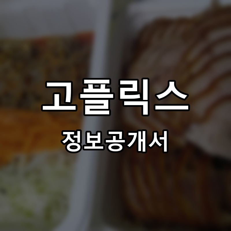 고플릭스 프랜차이즈 정보공개서