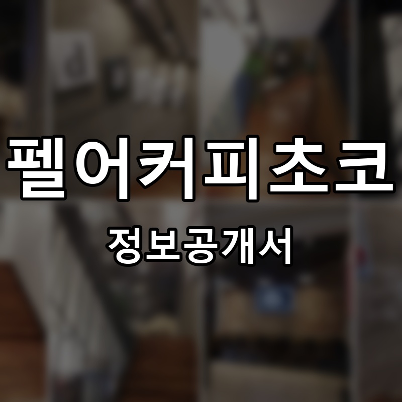 펠어커피초코 프랜차이즈 정보공개서