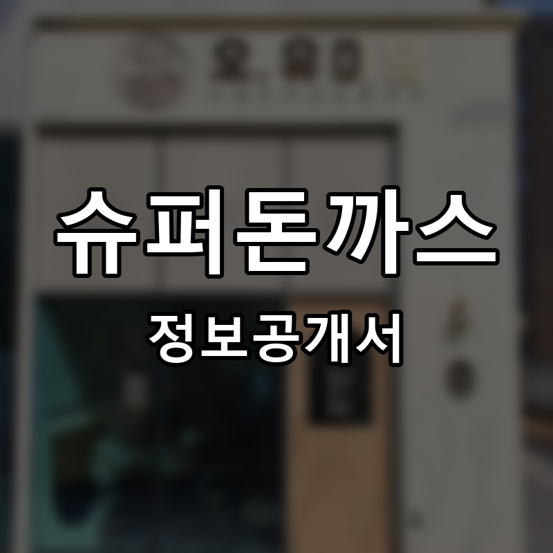 슈퍼돈까스 프랜차이즈 정보공개서