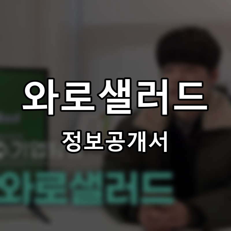 와로샐러드 프랜차이즈 정보공개서