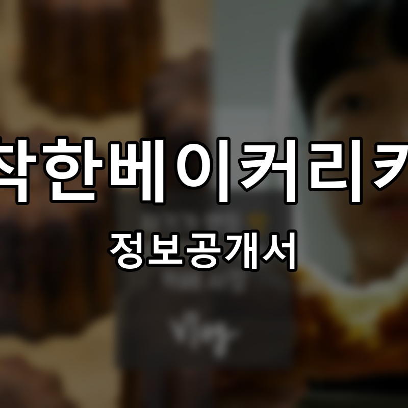 더착한베이커리카페 프랜차이즈 정보공개서