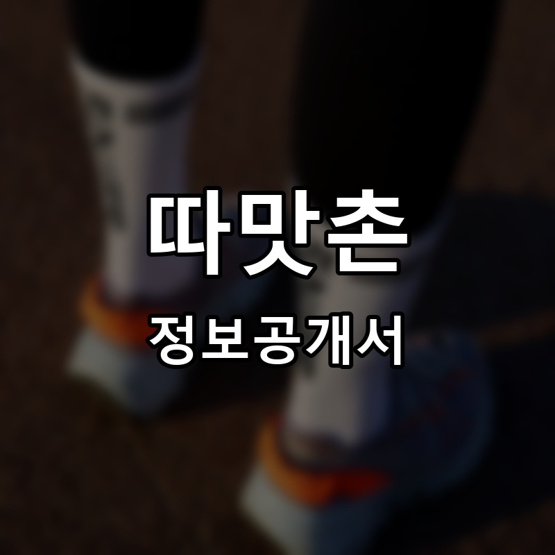 따맛촌 프랜차이즈 정보공개서