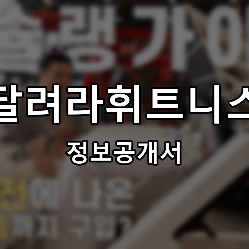 달려라휘트니스 프랜차이즈 정보공개서