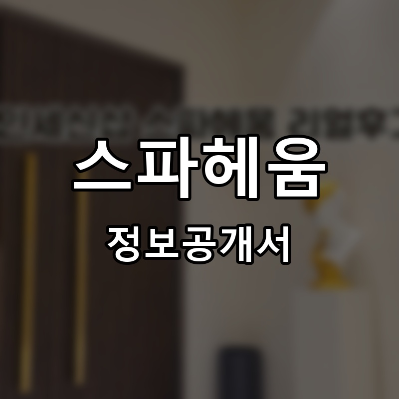 스파헤움 프랜차이즈 정보공개서