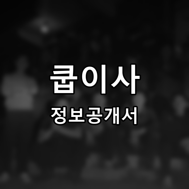 쿱이사 프랜차이즈 정보공개서
