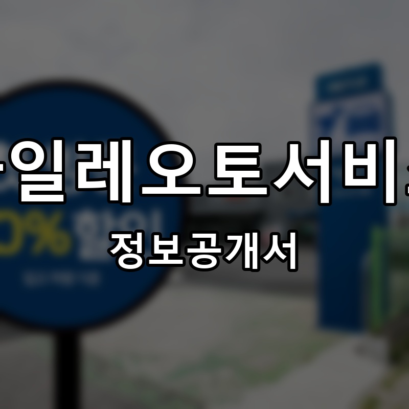 마일레오토서비스 프랜차이즈 정보공개서