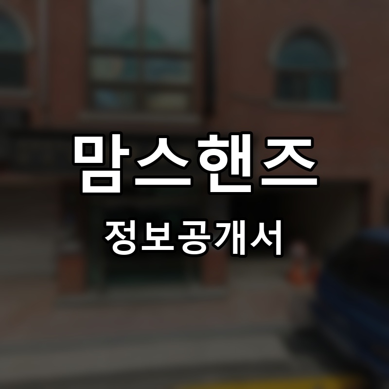 맘스핸즈 프랜차이즈 정보공개서