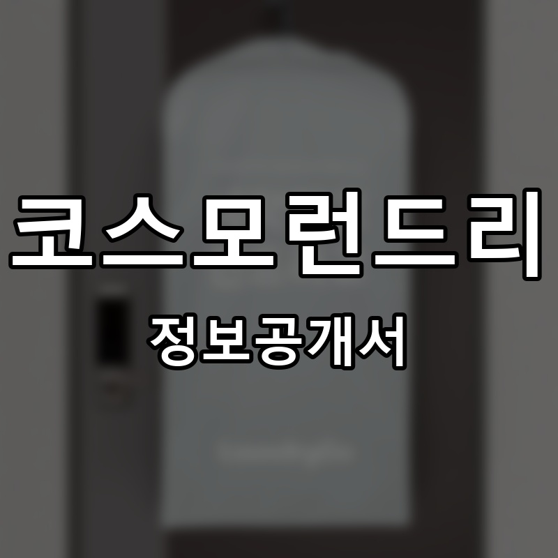 코스모런드리 프랜차이즈 정보공개서