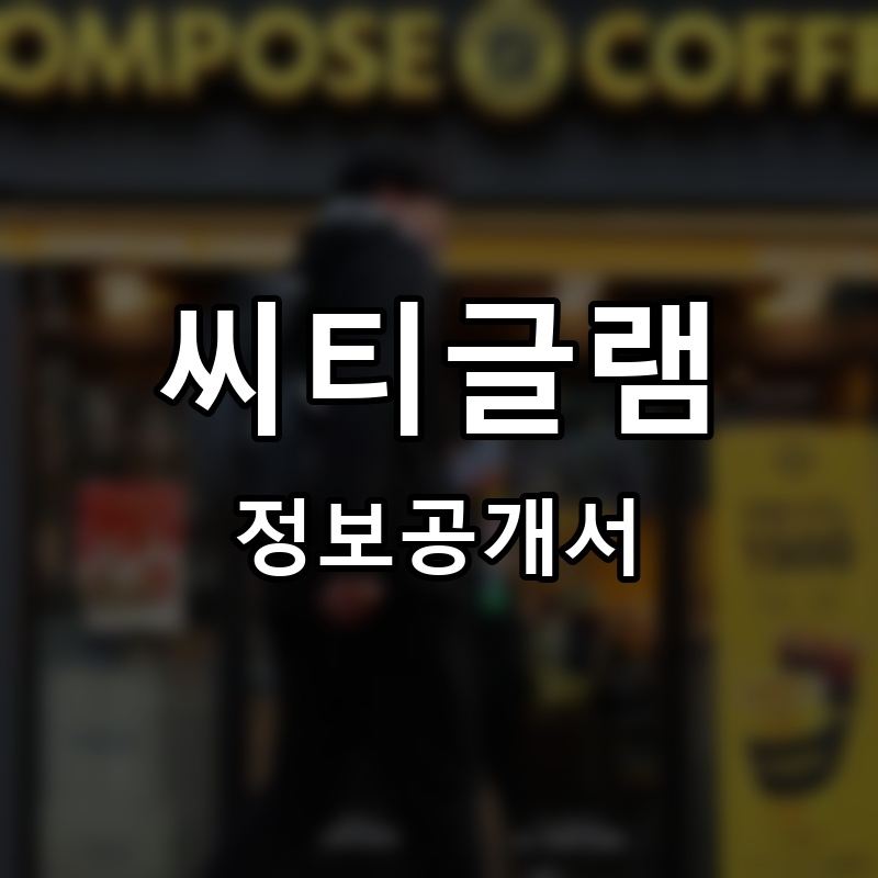 씨티글램 프랜차이즈 정보공개서