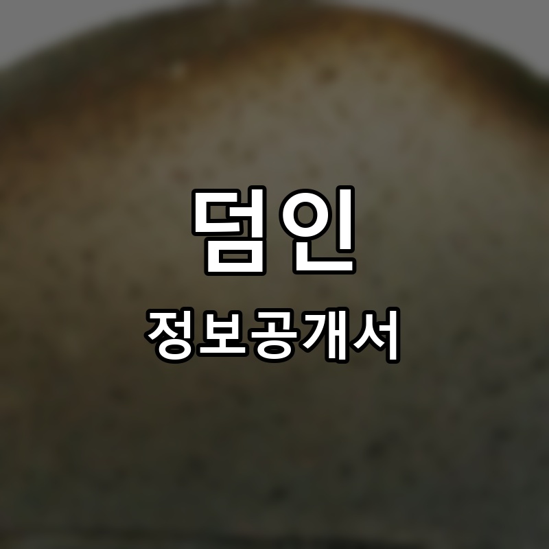 덤인 프랜차이즈 정보공개서