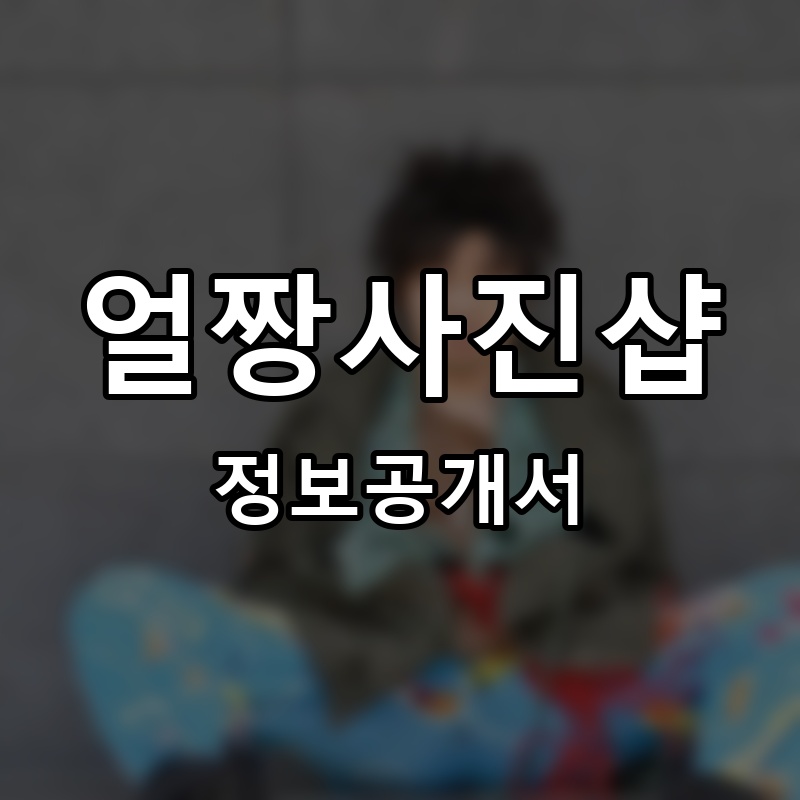 얼짱사진샵 프랜차이즈 정보공개서