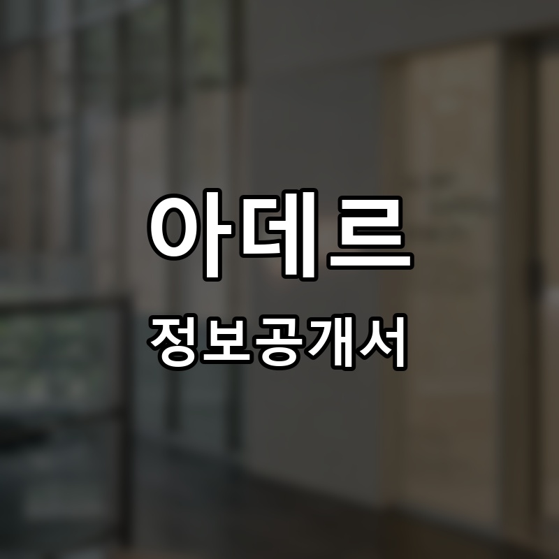 아데르(ADERE) 프랜차이즈 정보공개서