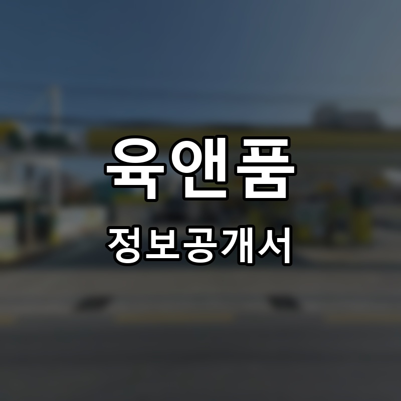육앤품 프랜차이즈 정보공개서