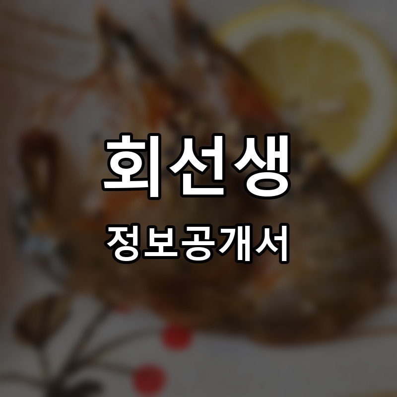 회선생 프랜차이즈 정보공개서