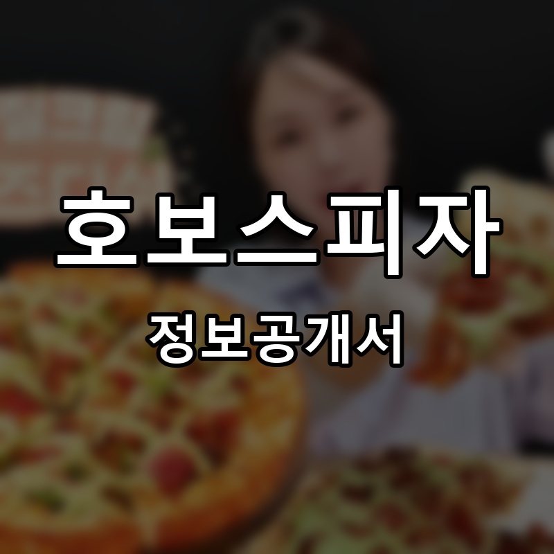 호보스피자 프랜차이즈 정보공개서