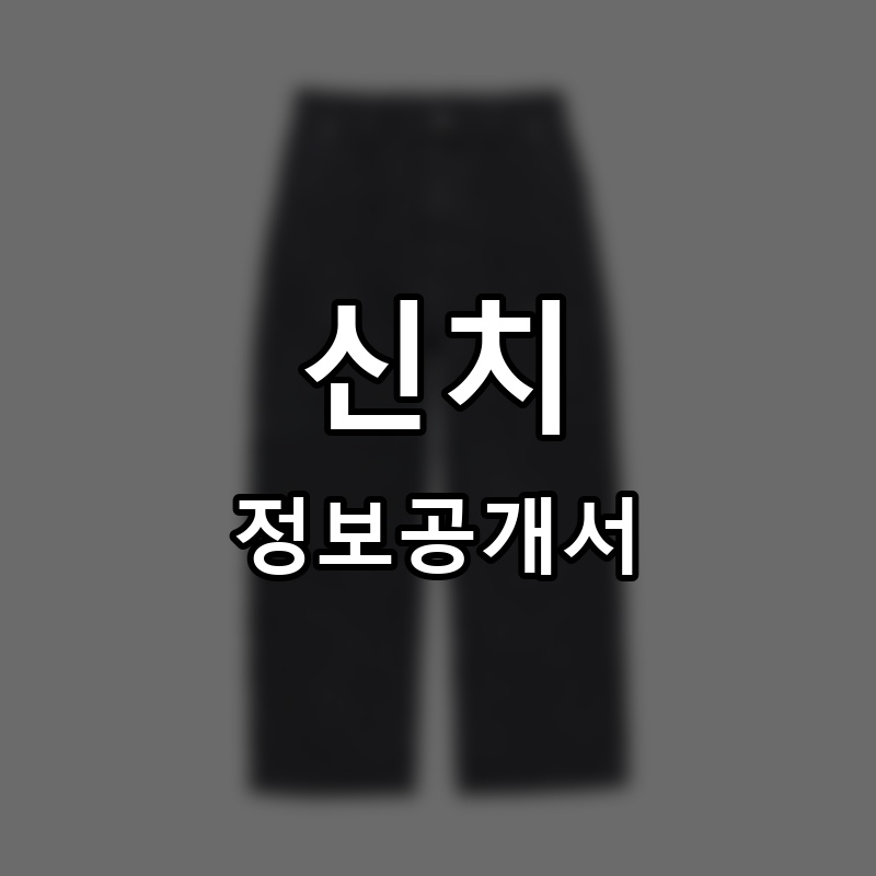 신치 프랜차이즈 정보공개서