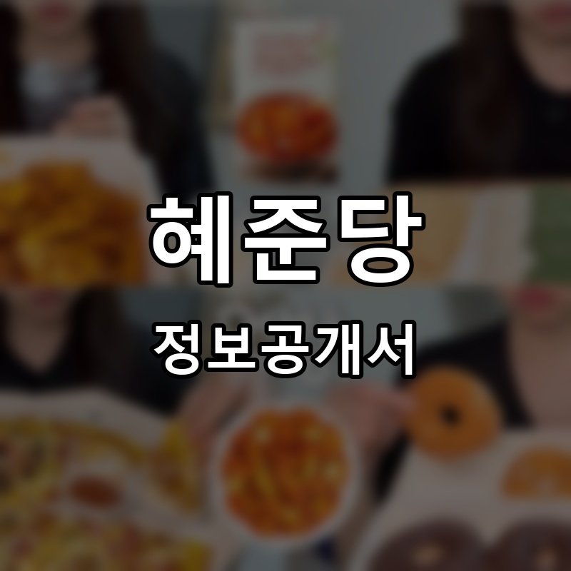 혜준당 프랜차이즈 정보공개서