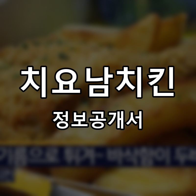 치요남치킨 프랜차이즈 정보공개서