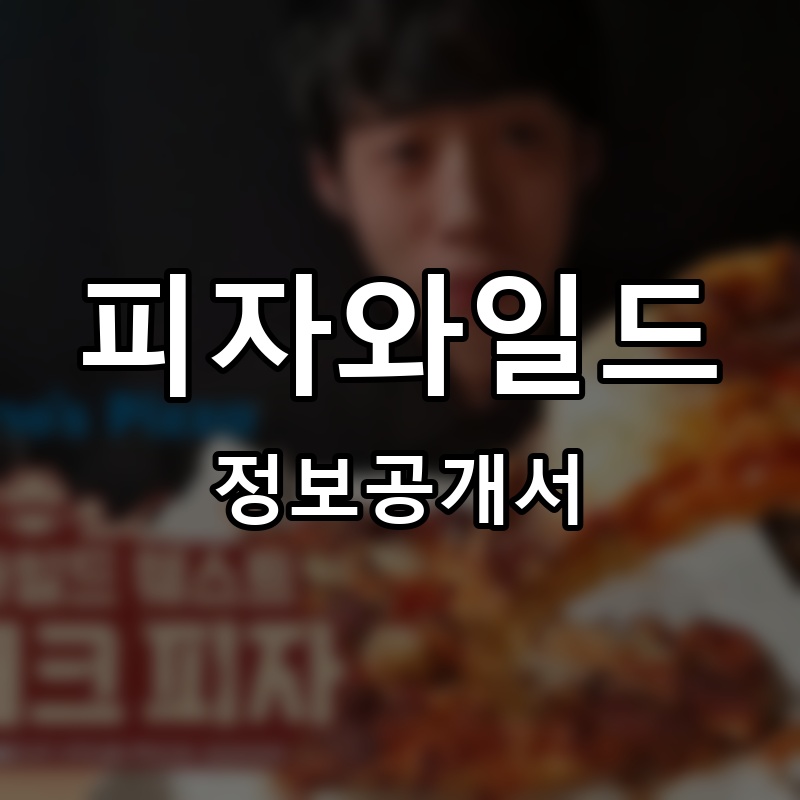 피자와일드 프랜차이즈 정보공개서