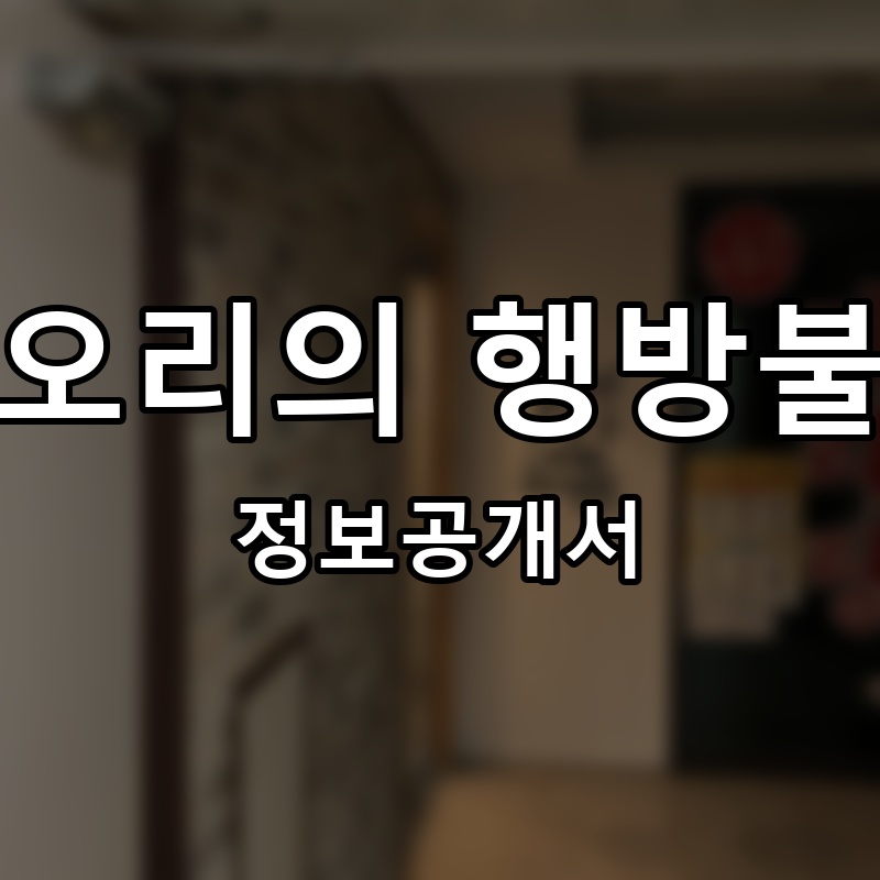 아오리의 행방불명 프랜차이즈 정보공개서