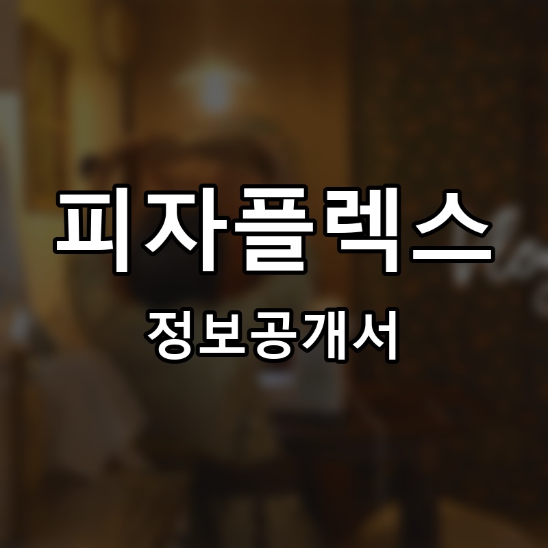 피자플렉스 프랜차이즈 정보공개서