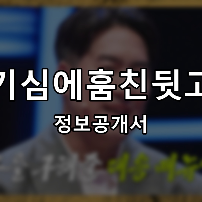 호기심에훔친뒷고기 프랜차이즈 정보공개서