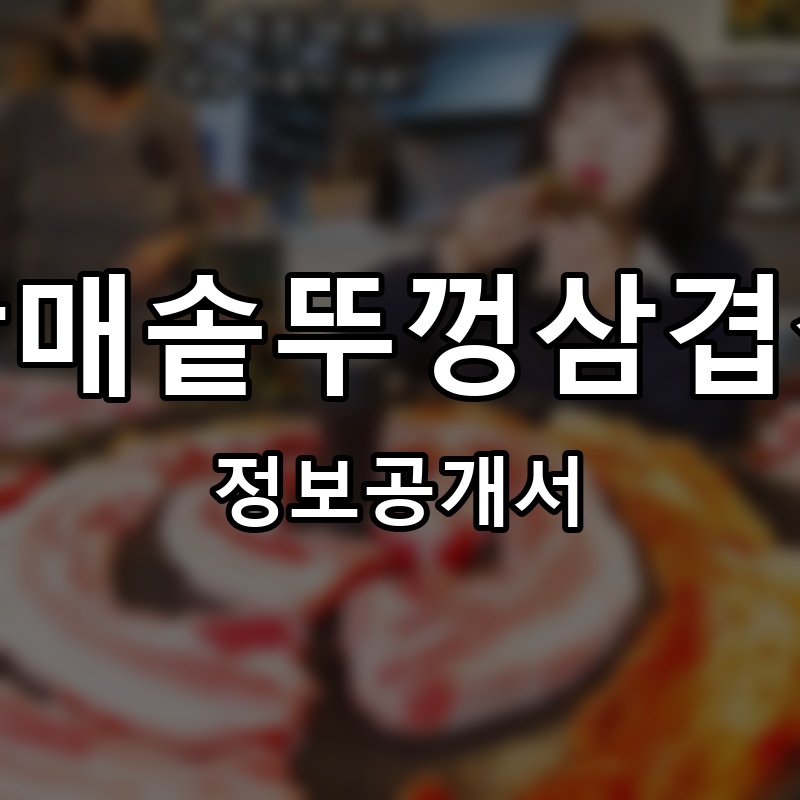할매솥뚜껑삼겹살 프랜차이즈 정보공개서